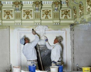 contractors working on trim