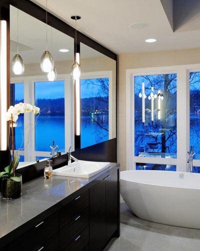modern bathrrom by bathroom remodeling Denver contractor