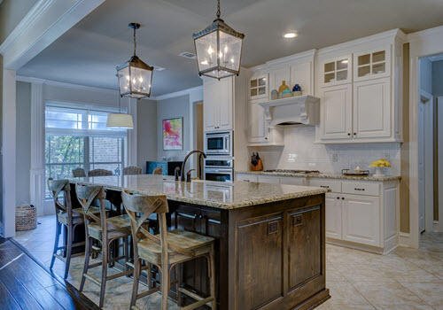 modern finished kitchen by kitchen remodeling Denver contractor