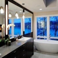 bathroom at night